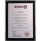 A4 UOW Black Silver Plaque
